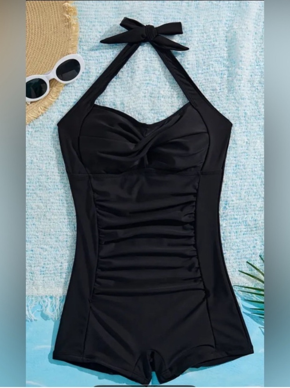 50’s style Black Halter One-Piece Swimsuit ( BNWOT) never worn.